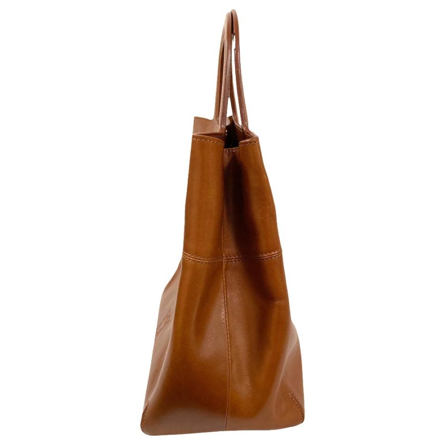 HIROFU（ヒロフ） 美品 レザー トートバッグ ブラウン レディース 古着