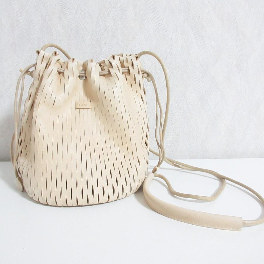 美品 irose イロセ net bucket mini bag 巾着ショルダーバッグ 
