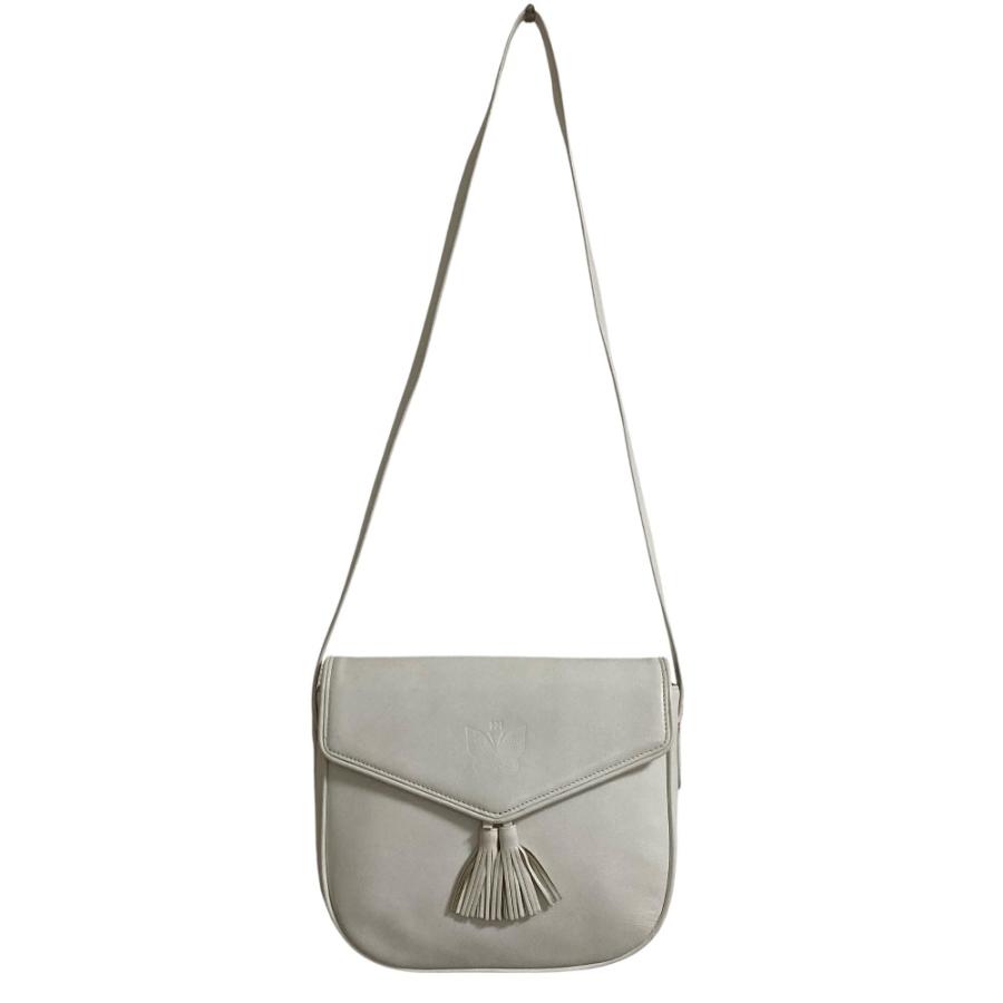 HANAE MORI（ハナエモリ） 良品 タッセル レザーショルダーバッグ 