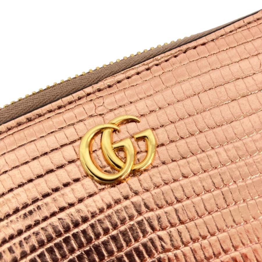 GUCCI（グッチ） 未使用 GGマーモント リザードエンボス ラウンド