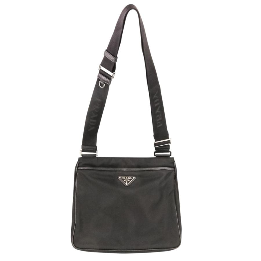PRADA（プラダ） 美品 Re-Nylon サフィアーノレザー トライアングル 