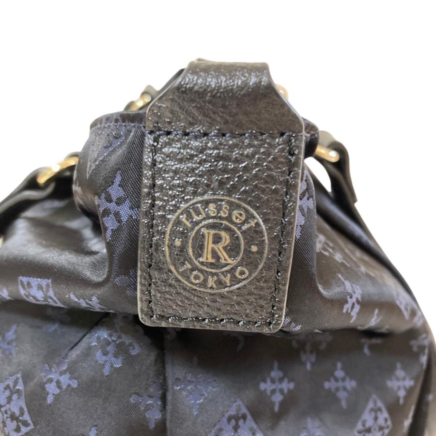 ⁠【新品】russet ラシット モノグラム ジャガード トートバッグ 紺 総柄 russet（ラシット） 美品 モノグラム ジャガード トートバッグ