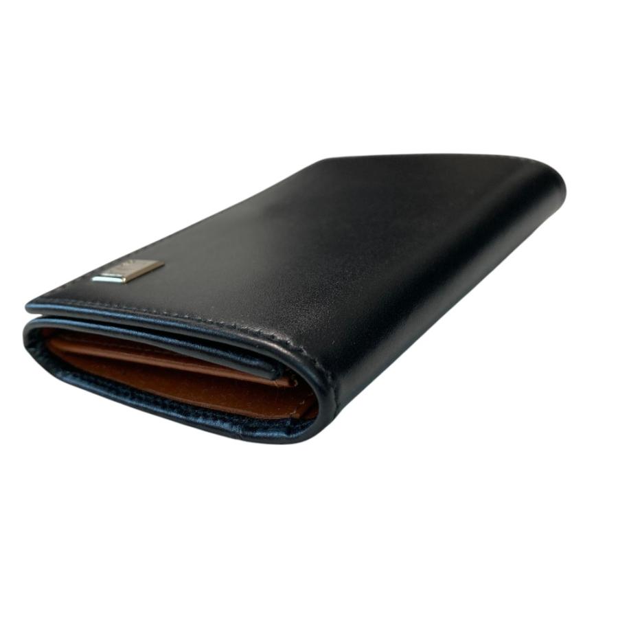 【dunhill 】名刺入れ ダークブラウン　レザー　二つ折り　未使用品 dunhill（ダンヒル） 美品 二つ折り レザーカードケース 名刺入れ