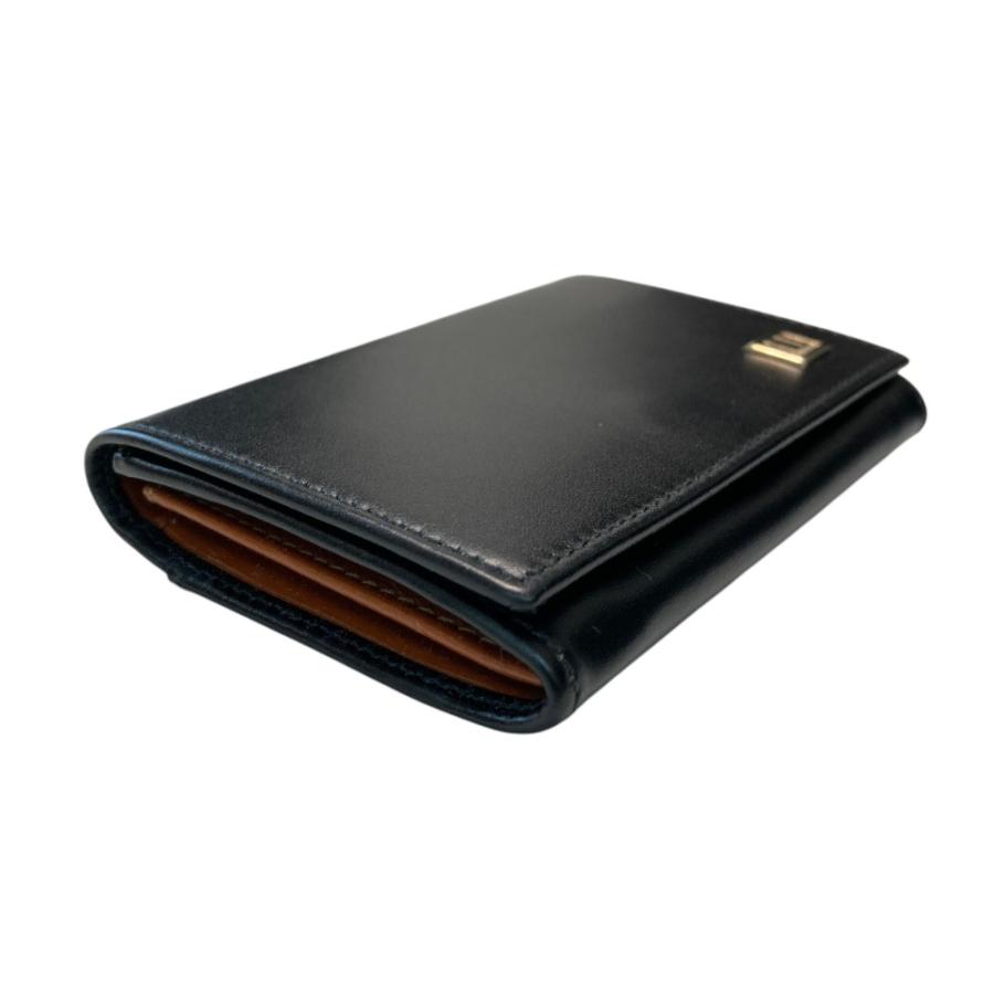 【dunhill 】名刺入れ ダークブラウン　レザー　二つ折り　未使用品 dunhill（ダンヒル） 美品 二つ折り レザーカードケース 名刺入れ