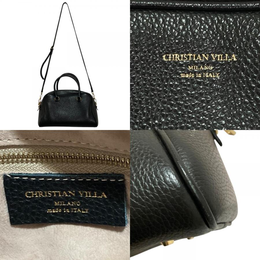 CHRISTIAN VILLA（クリスチャンヴィラ） 美品 レザー 2WAY ボストン 