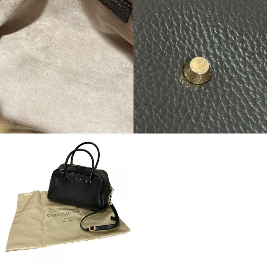 CHRISTIAN VILLA（クリスチャンヴィラ） 美品 レザー 2WAY ボストン 
