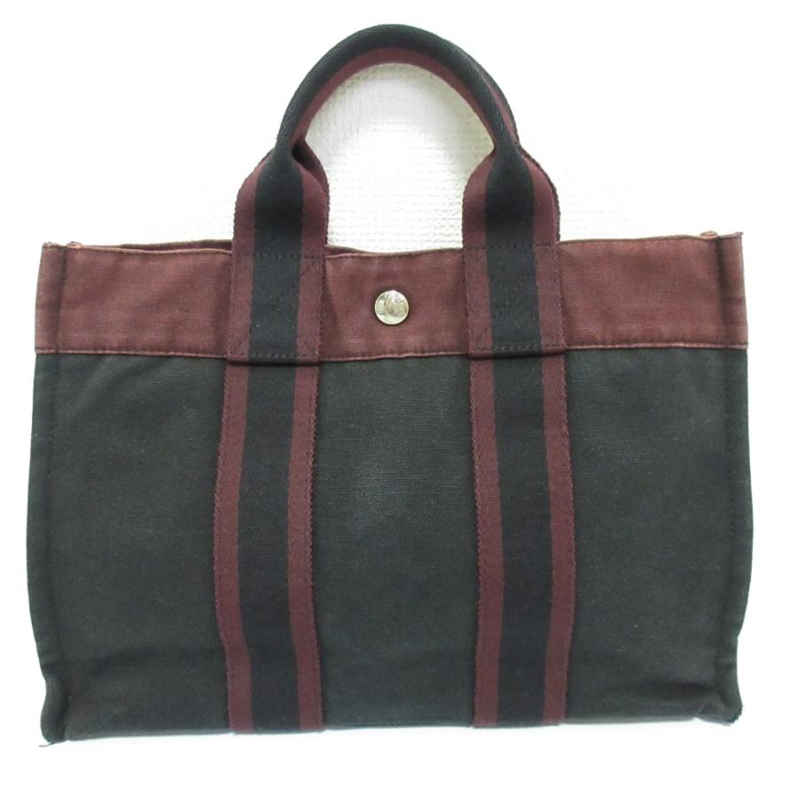 HERMES（エルメス） フールトゥ PM キャンバス トートバッグ ブラック