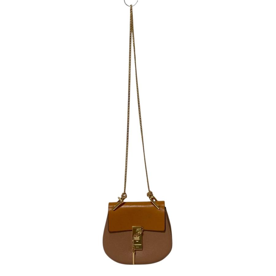 Chloe クロエ ドリュー チェーン ショルダーバッグ ピンクベージュ Chloe（クロエ） 美品 ドリュー チェーンショルダーバッグ ベージュ