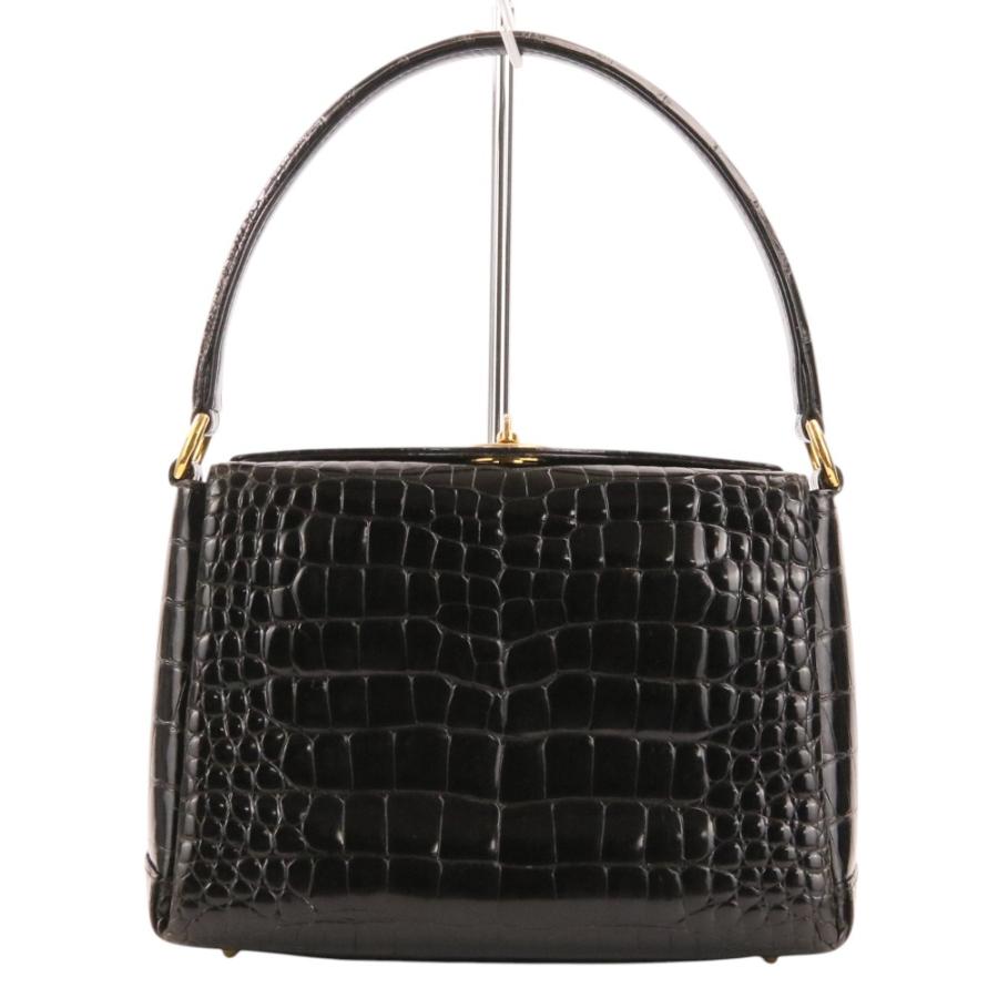 GUCCI（グッチ） 良品 ヴィンテージ クロコダイルレザー ハンドバッグ 