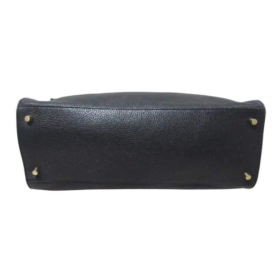 JIL SANDER（ジルサンダー） レザー ハンドバッグ ダークネイビー