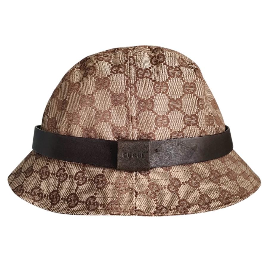 GUCCI（グッチ） 美品 GG柄 キャンバス バケットハット 帽子 030367 L