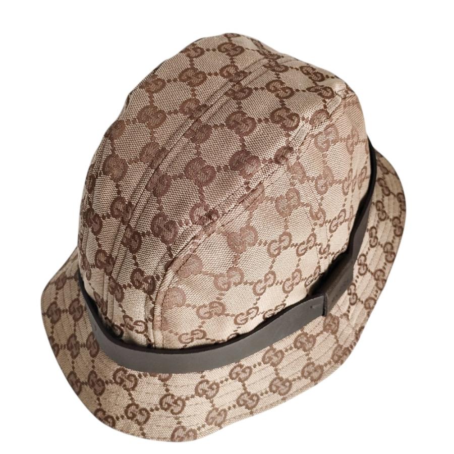GUCCI（グッチ） 美品 GG柄 キャンバス バケットハット 帽子 030367 L