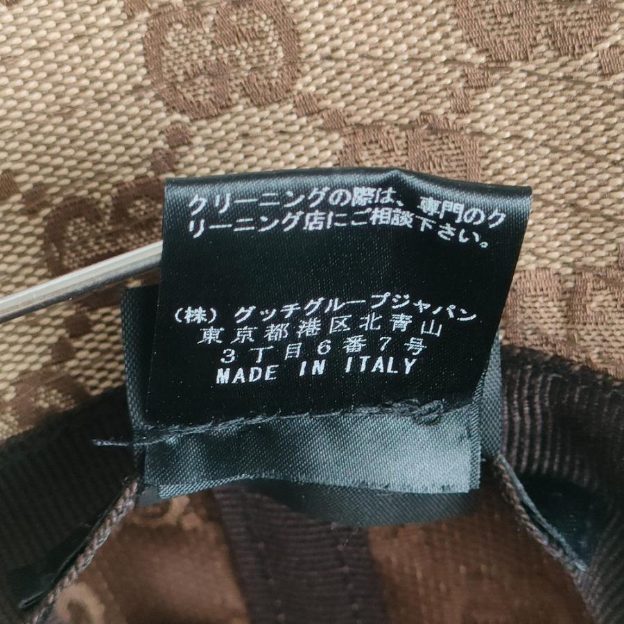 GUCCI（グッチ） 美品 GG柄 キャンバス バケットハット 帽子 030367 L