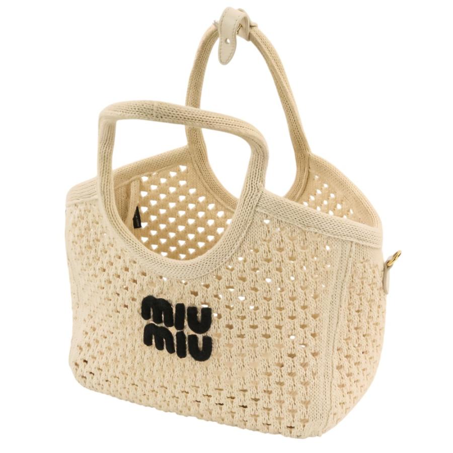 miu miu（ミュウミュウ） 良品 IVY ロゴ メッシュ ポーチ付き 2way