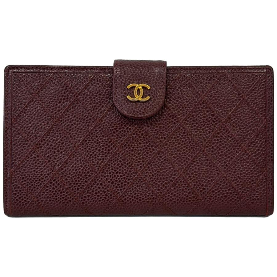 CHANEL（シャネル） 良品 キャビアスキン ビコローレ 二つ折り財布