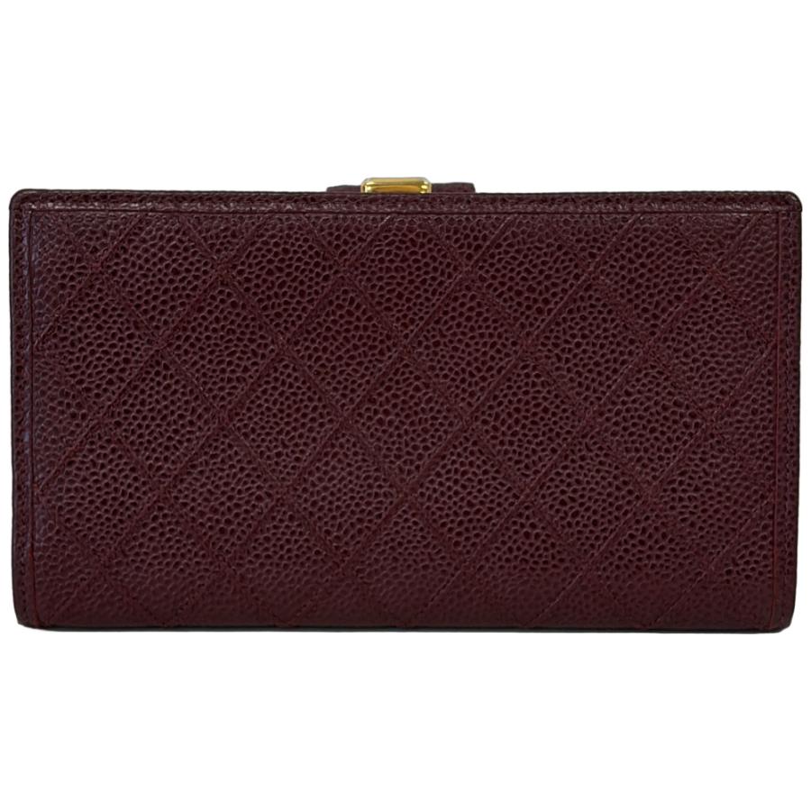 CHANEL シャネル キャビアスキン ピコローレ Wホック 二つ折り財布