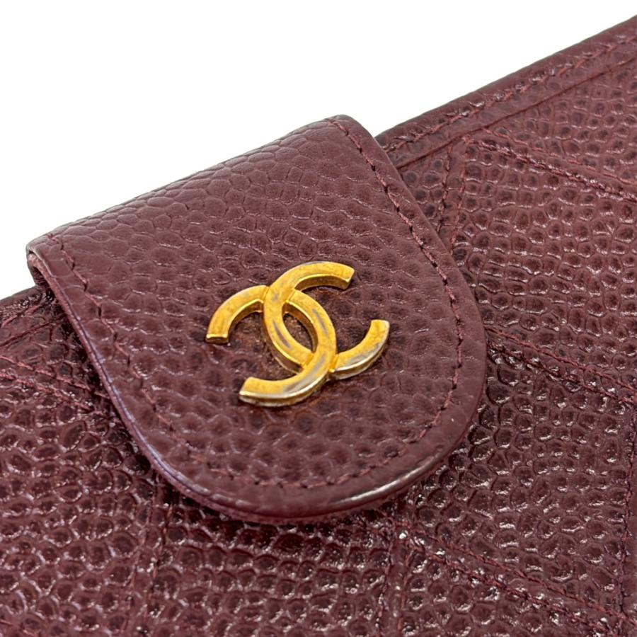 CHANEL（シャネル） 良品 キャビアスキン ビコローレ 二つ折り財布