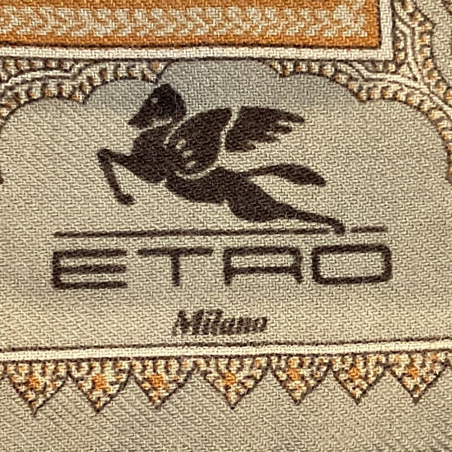 最終価格【ETRO】　美品　エトロ長方形ストール　ペイズリー柄 ETRO（エトロ） 美品 ペイズリー柄 ウールシルク 大判ストール