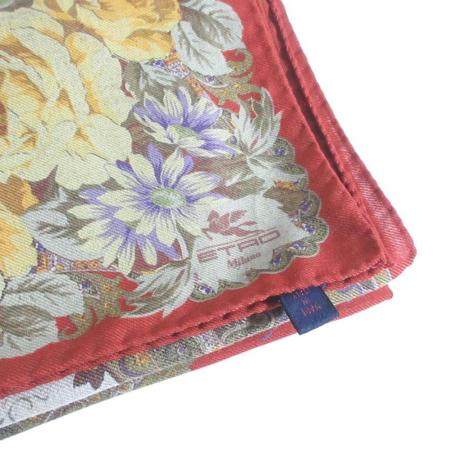 ETRO（エトロ） 美品 フラワー ペイズリー柄 ウールシルク 大判