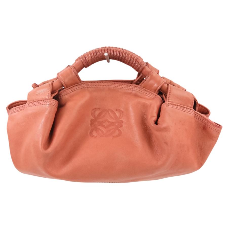 LOEWE ハンドバッグ ピンク レザー　ナッパアイレ LOEWE（ロエベ） 良品 ナッパアイレ レザー ミニ ショルダーバッグ