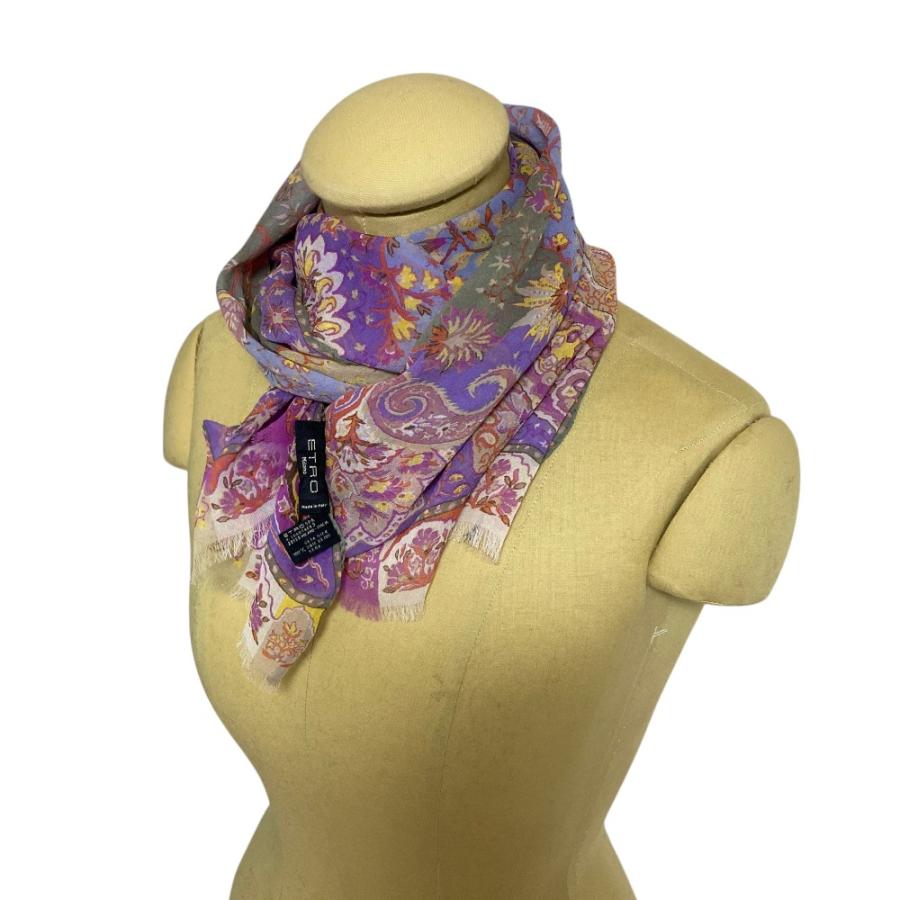 【新品タグ付き】ETRO ペイズリー柄 スカーフ ETRO（エトロ） 美品 ペイズリー柄 シルク100％ スカーフ ストール