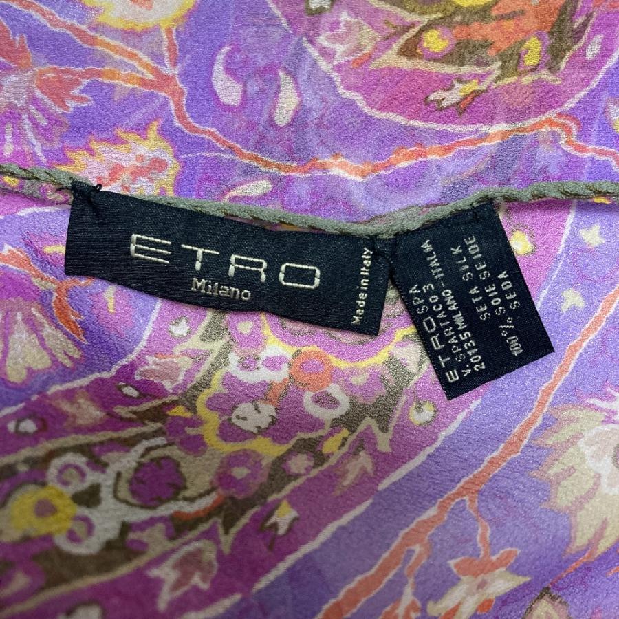 ETRO（エトロ） 美品 ペイズリー柄 シルク100％ スカーフ ストール