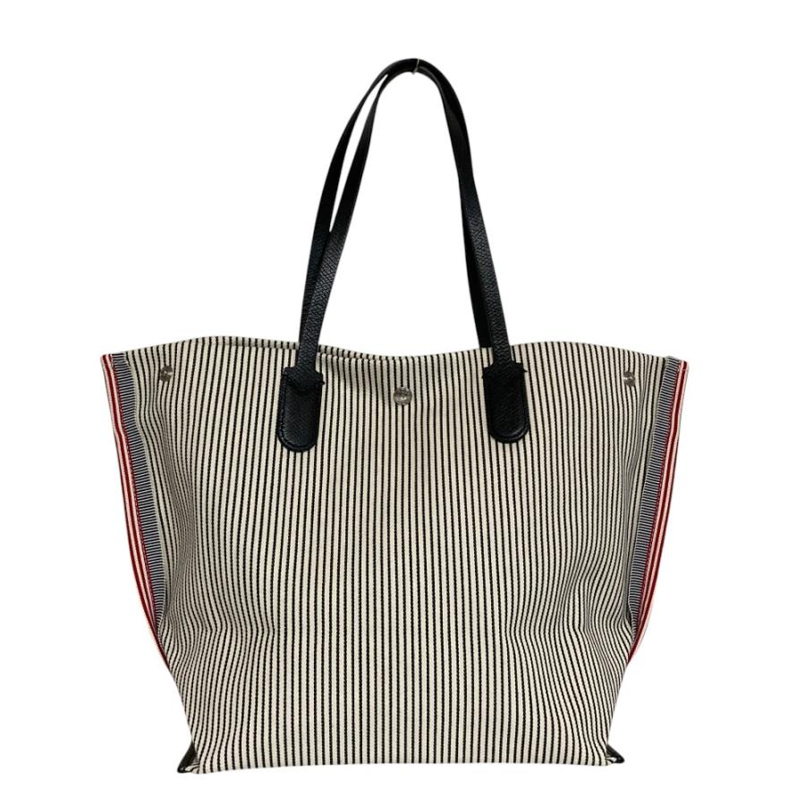 【新品同様】LONGCHAMP ロンシャン『キャンバストートバッグ』キナリ／廃番 LONGCHAMP（ロンシャン） 新品同様 ロゾ エッセンシャル レイエ トート