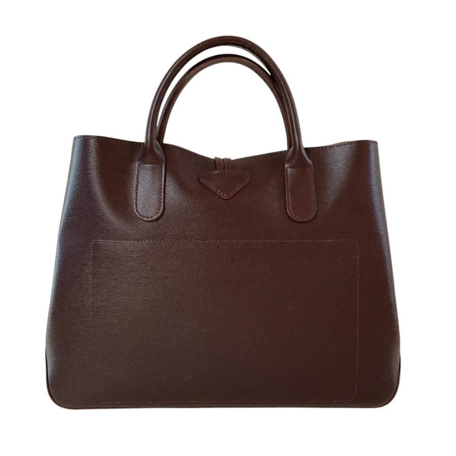 LONGCHAMP（ロンシャン） 美品 ロゾ レザートートバッグ パープル
