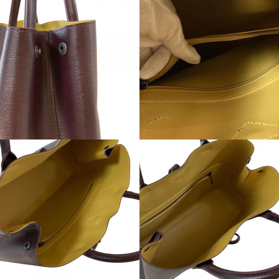 LONGCHAMP（ロンシャン） 美品 ロゾ レザートートバッグ パープル