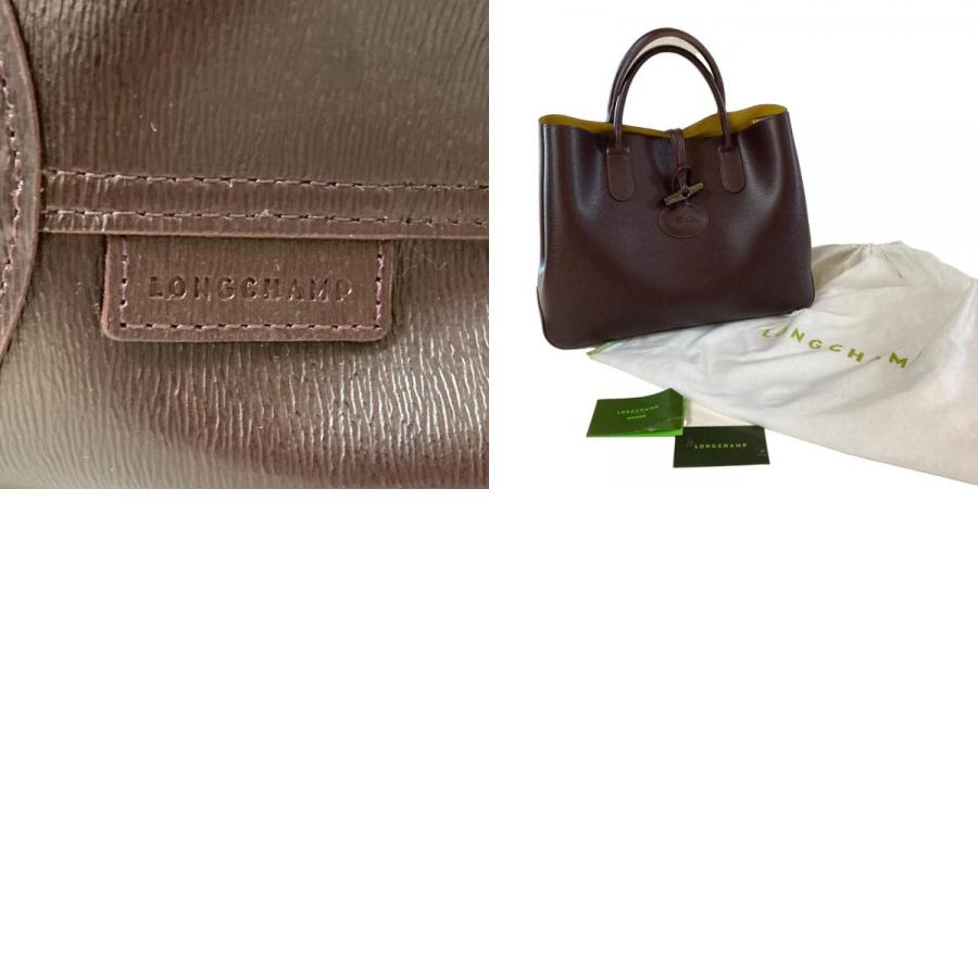 LONGCHAMP（ロンシャン） 美品 ロゾ レザートートバッグ パープル