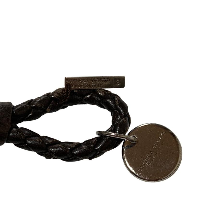 美品　ボッテガヴェネタ　ブレスレット　レザー　ブラウン　イントレチャート 良品 Bottega Veneta ボッテガヴェネタ イントレチャートレザー