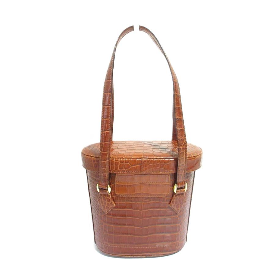 FOXEY（フォクシー） 良品 クロコ型押しレザー バニティバッグ 2Way