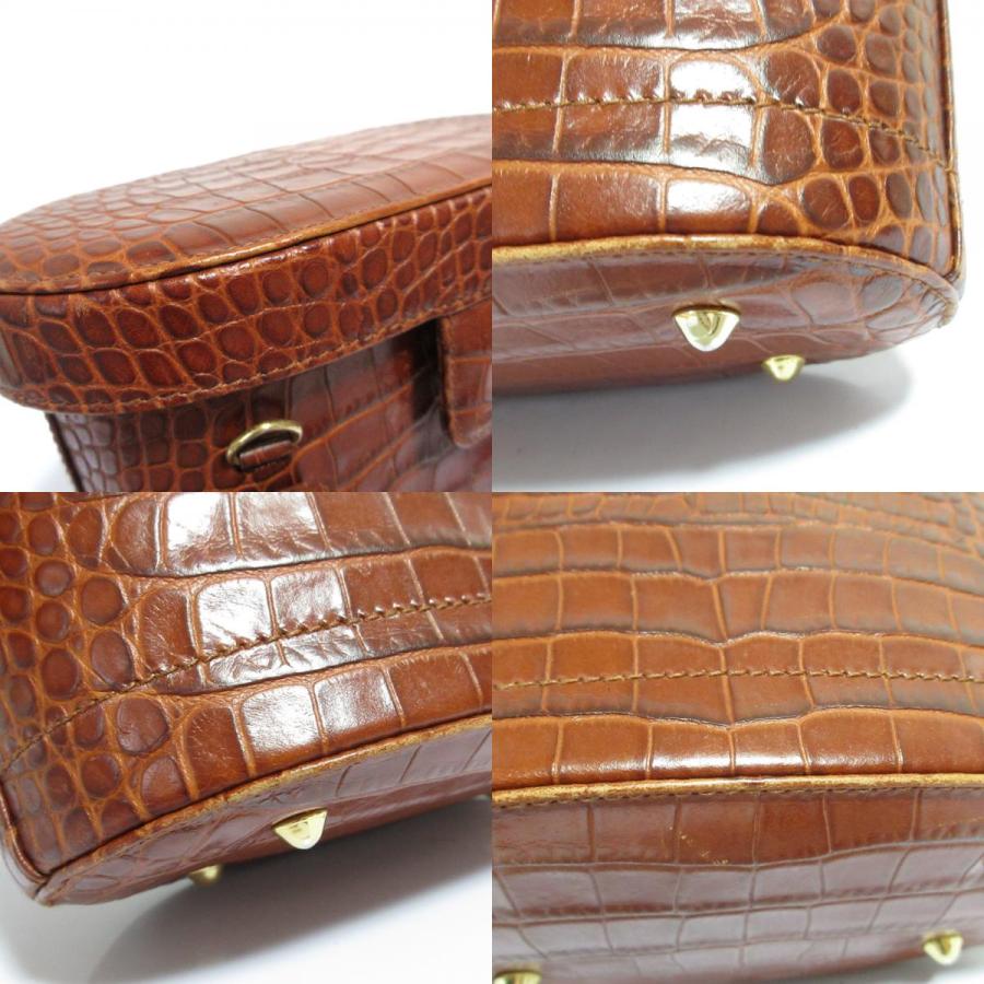 FOXEY（フォクシー） 良品 クロコ型押しレザー バニティバッグ 2Way