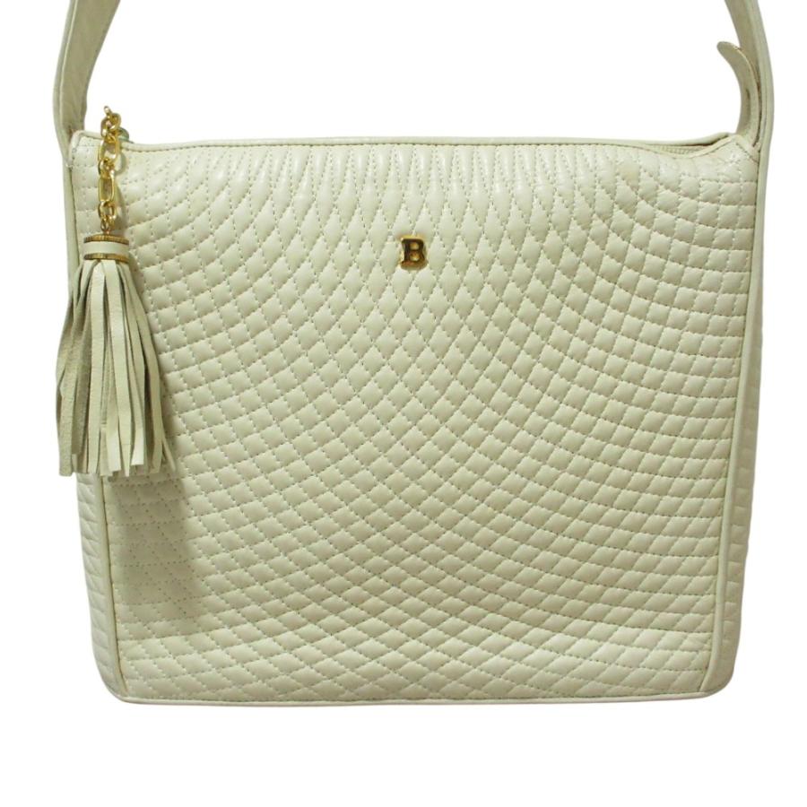 Bally（バリー） 良品 ロゴプレート レザー タッセル キルティング 