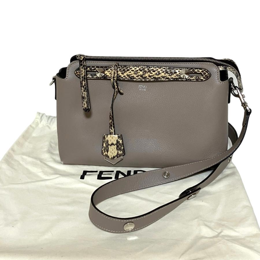FENDI（フェンディ） 良品 バイザウェイ ミディアム パイソン レザー 