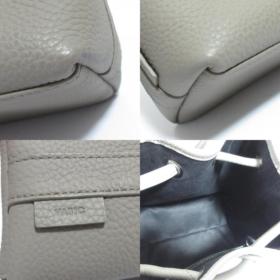VASIC（ヴァジック） 美品 Bond mini mini レザー ハンドバッグ グレー