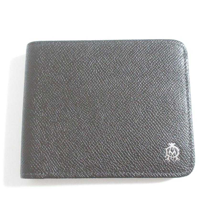 美品 dunhill ダンヒル BOURDON  ロゴ型押し レザー 二つ折り財布 L2M130Z ダークブラウン メンズ 古着 中古 USED dunhill（ダンヒル） 美品 BOURDON ロゴ型押し レザー 二つ折り財布