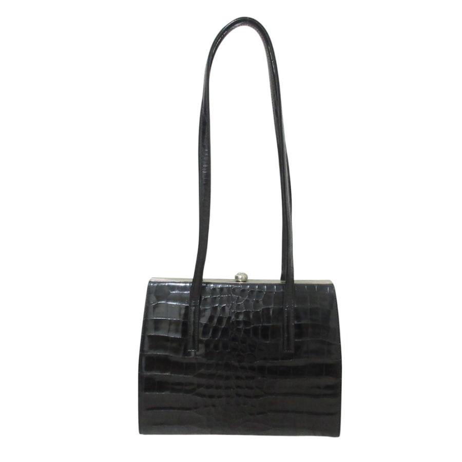 VERSACE（ヴェルサーチェ） 良品 ヴェルサーチ クロコ型押し メタル 