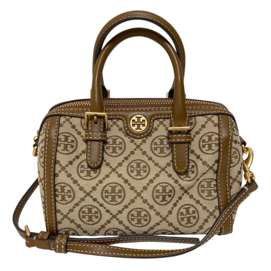 TORY BURCH（トリーバーチ） 良品 Tモノグラム ジャガード ミニ バレル 