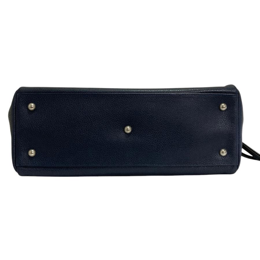 LONGCHAMP（ロンシャン） 美品 オールレザー 2wayバッグ ネイビー