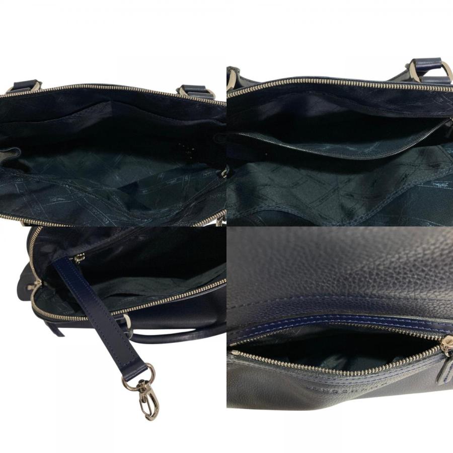 LONGCHAMP（ロンシャン） 美品 オールレザー 2wayバッグ ネイビー