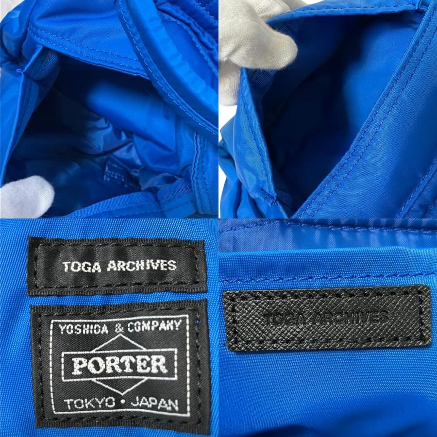 美品 TOGA ARCHIVES トーガアーカイブス バイカラー 巾着バッグ PORTER 新品同様 × TOGA ARCHIVES ポーター トーガ アーカイブス