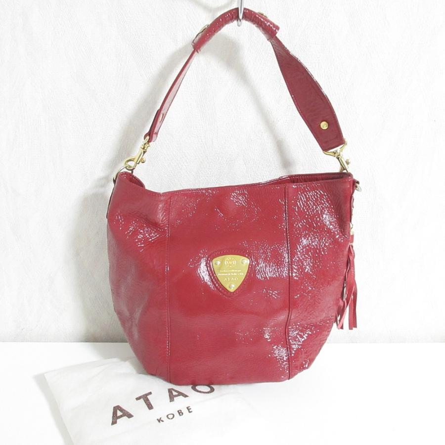 ATAO アタオ キャンディ エナメル 2way ハンドバッグ ショルダーバッグ