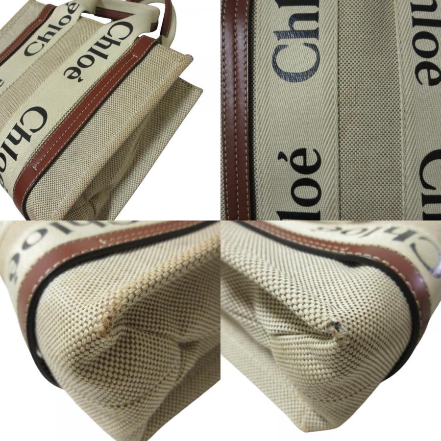 Chloe（クロエ） Woody ウッディ スモール キャンバス トートバッグ 