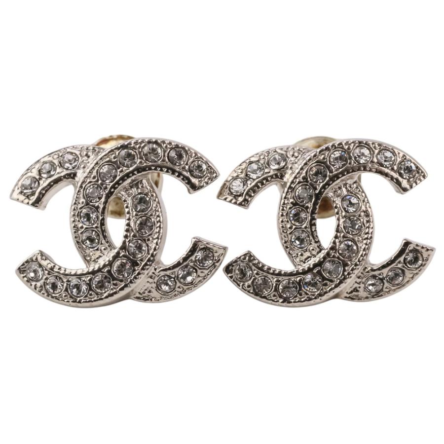 CHANEL（シャネル） 美品 C22 ラインストーン ココマーク ピアス