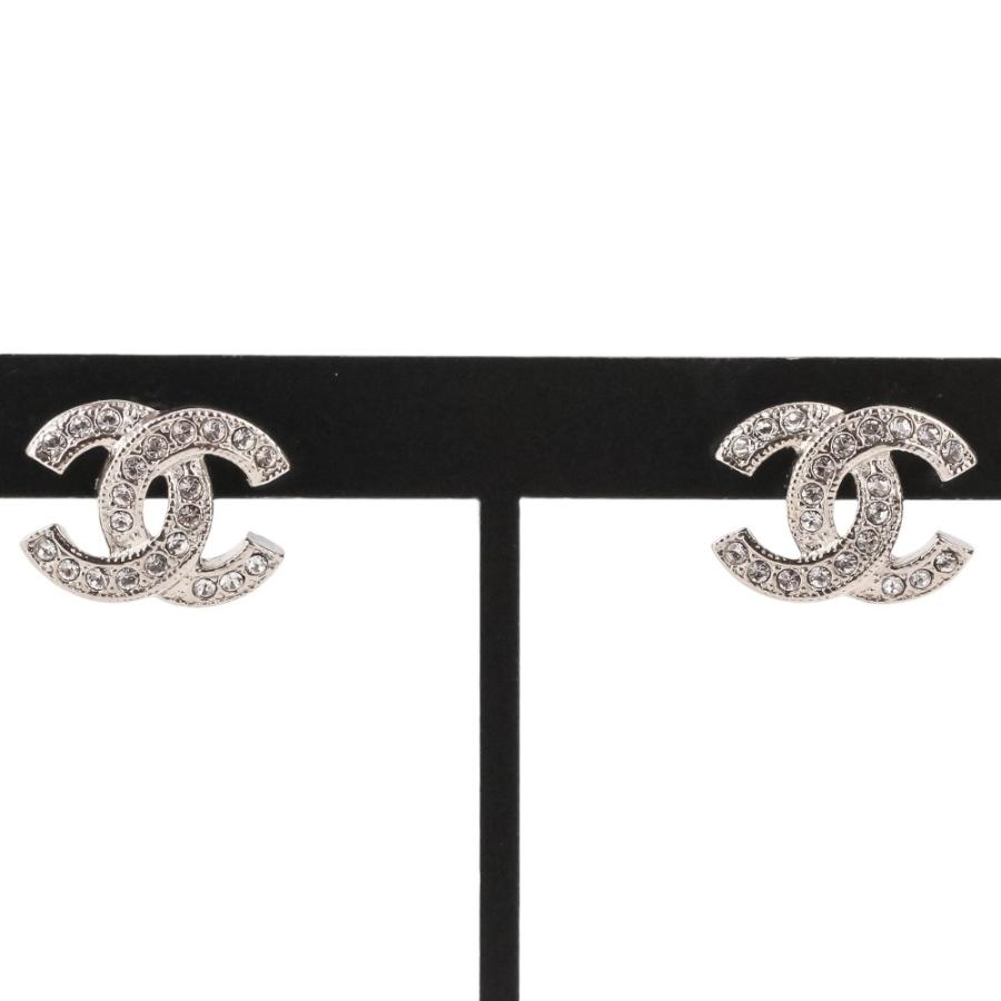 CHANEL（シャネル） 美品 C22 ラインストーン ココマーク ピアス