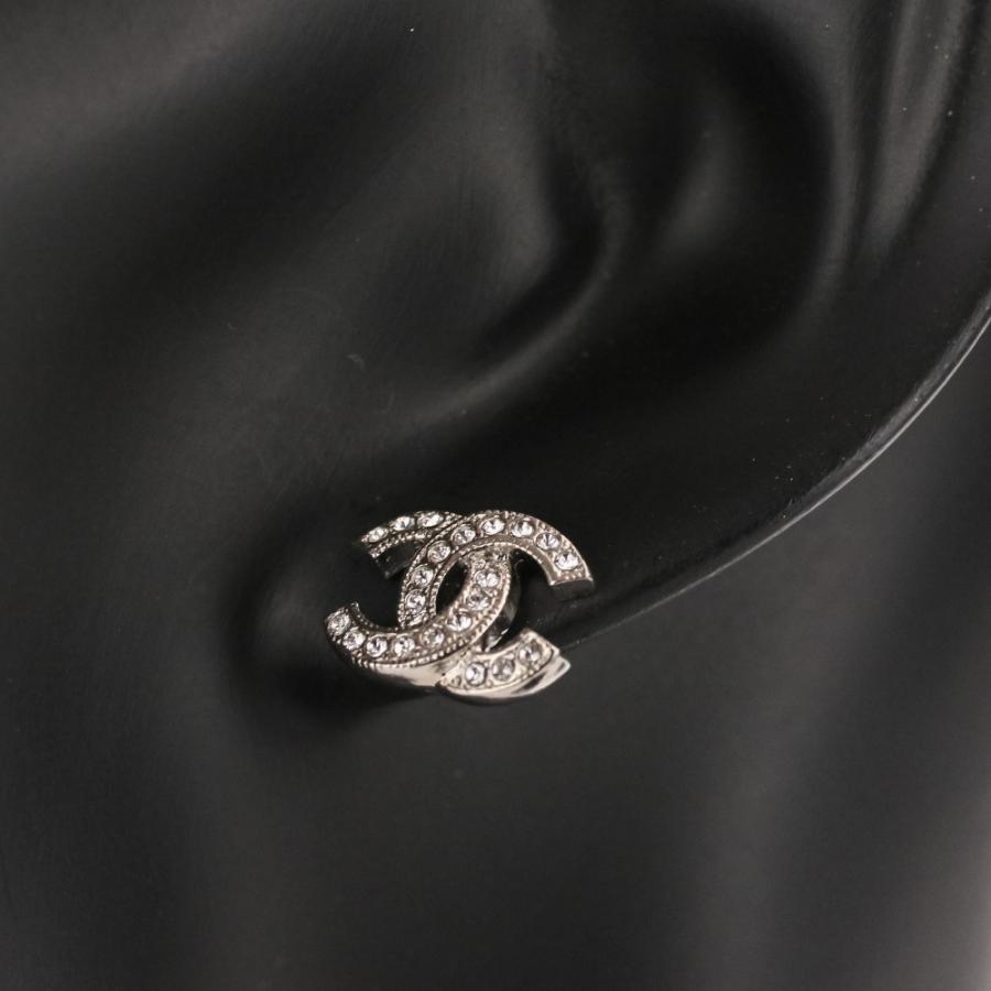 CHANEL（シャネル） 美品 C22 ラインストーン ココマーク ピアス
