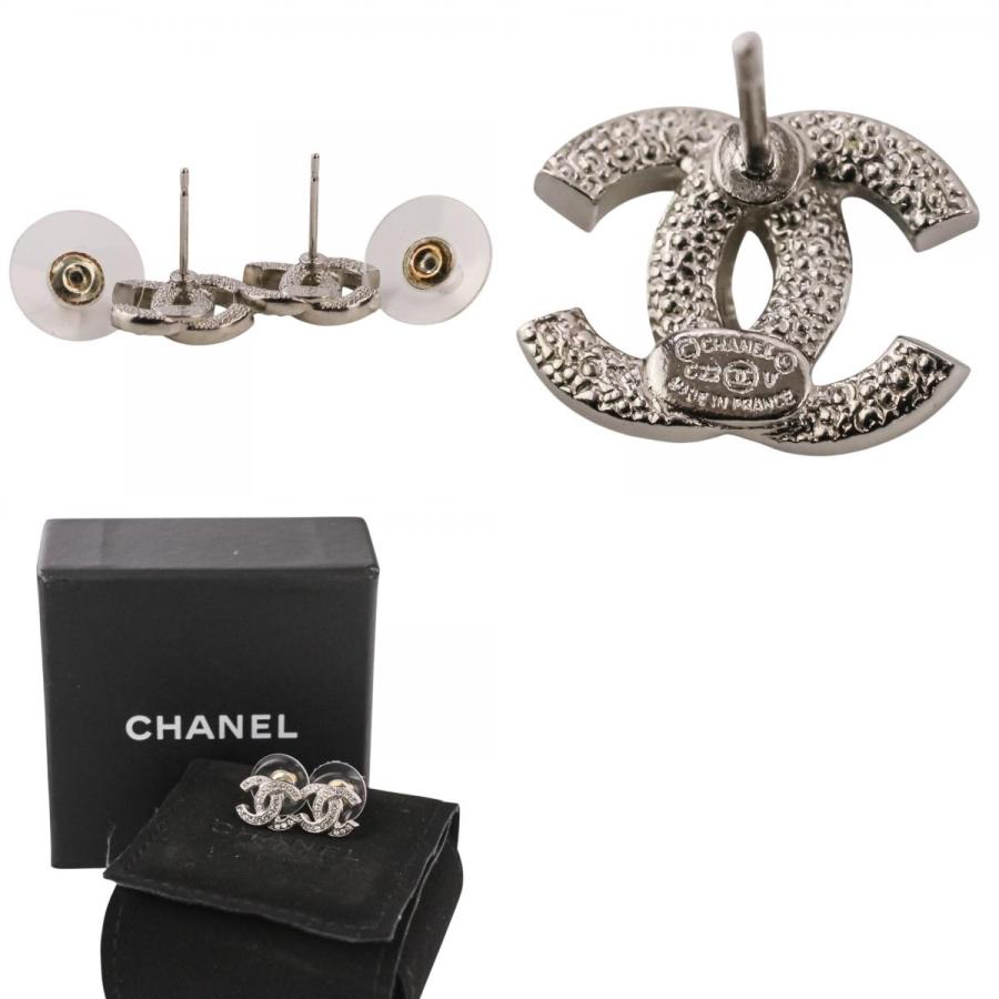 CHANEL（シャネル） 美品 C22 ラインストーン ココマーク ピアス