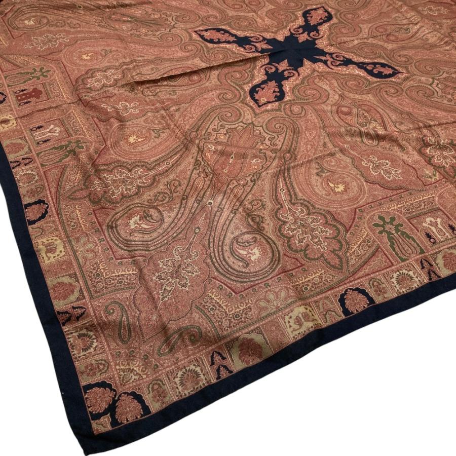 ETRO（エトロ） 美品 ペイズリー柄 ウールシルク 大判ストール