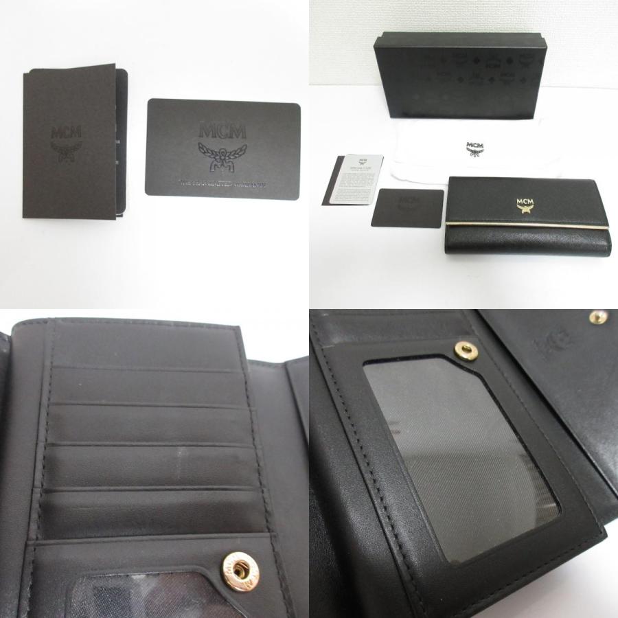 ●MCM/三つ折り長財布 MCM（エムシーエム） 良品 サフィアーノレザー ロングウォレット 三